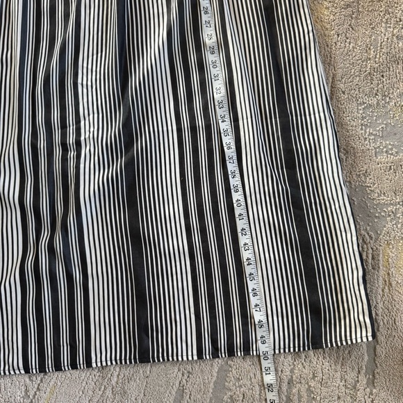 Everlane Stripe Maxi Dress black white stripe tencel tie waist modest medium new - Picture 11 of 15